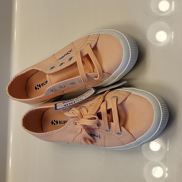 Superga Shoes - Superga Cotu Classic Pink Peach Sneakers Authentic Design Rubber-Soled Size 7